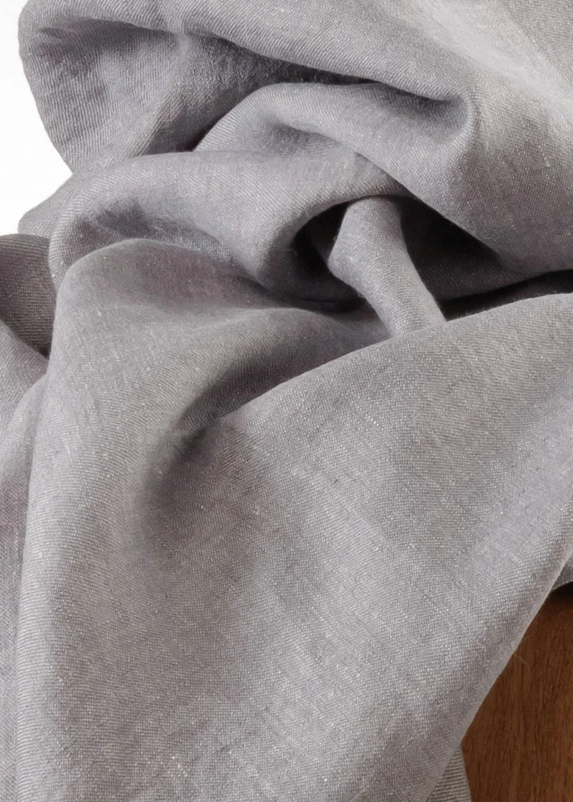 Denim Linen Beach Blanket ALVITA Grey - Image 3
