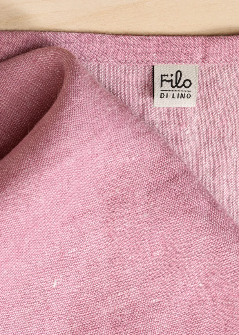 Denim Linen Beach Blanket ALVITA Raspberry - Image 4