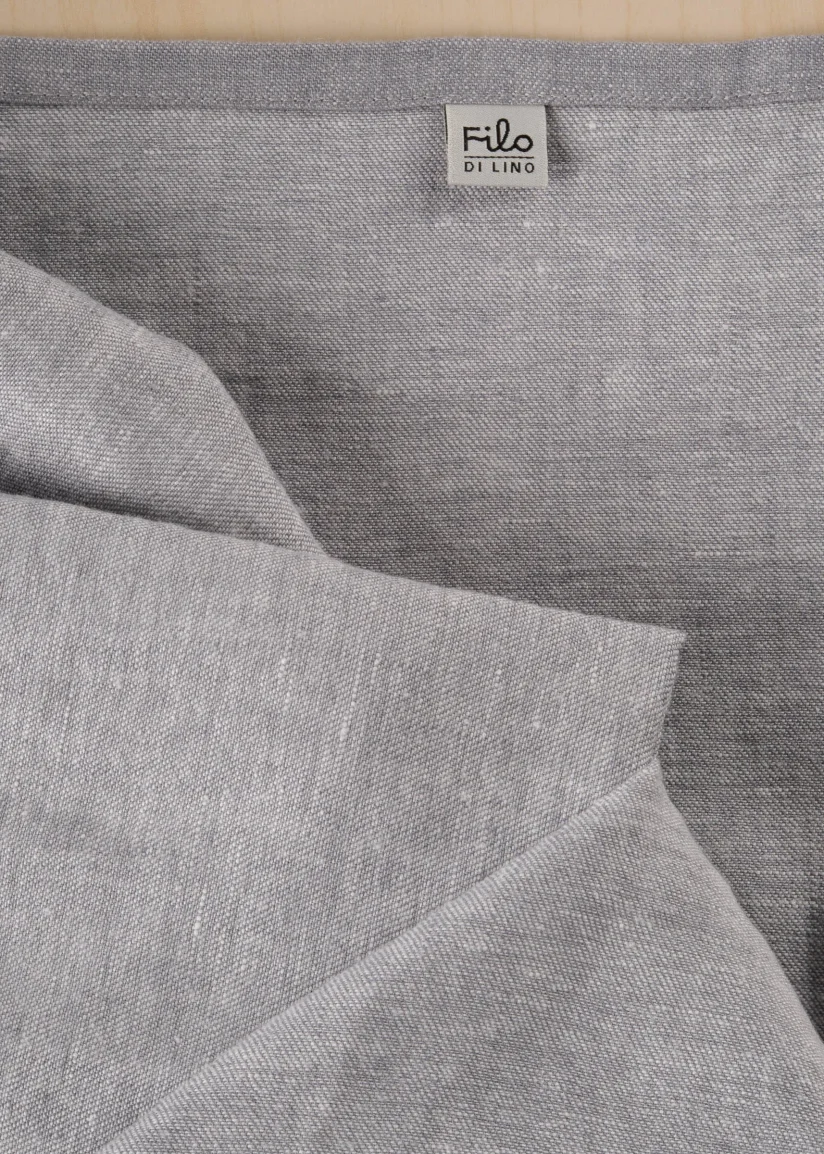 Denim Linen Beach Blanket ALVITA Grey - Image 4