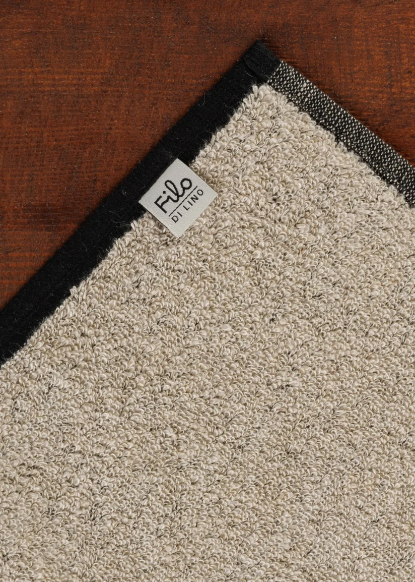 Linen Terry Towel BROWNIE Black - Image 4