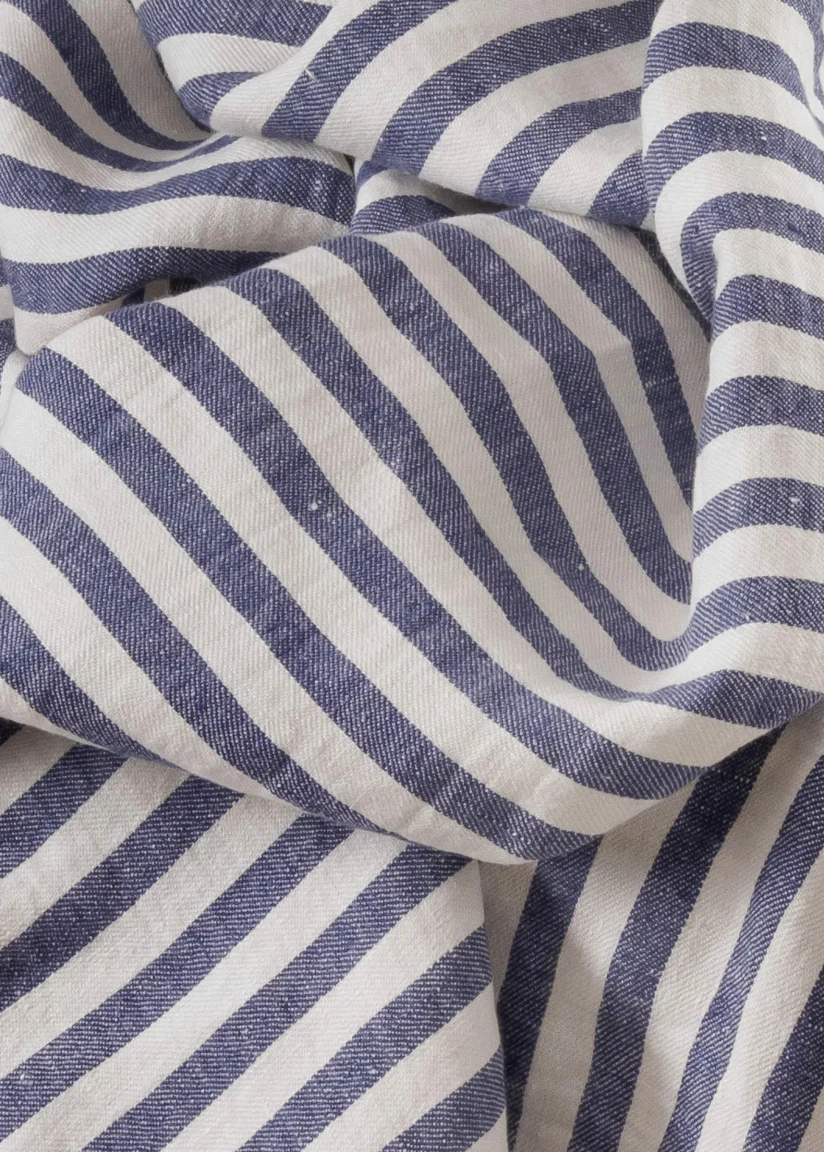 Linen Beach Blanket LUTIN Blue - Image 3