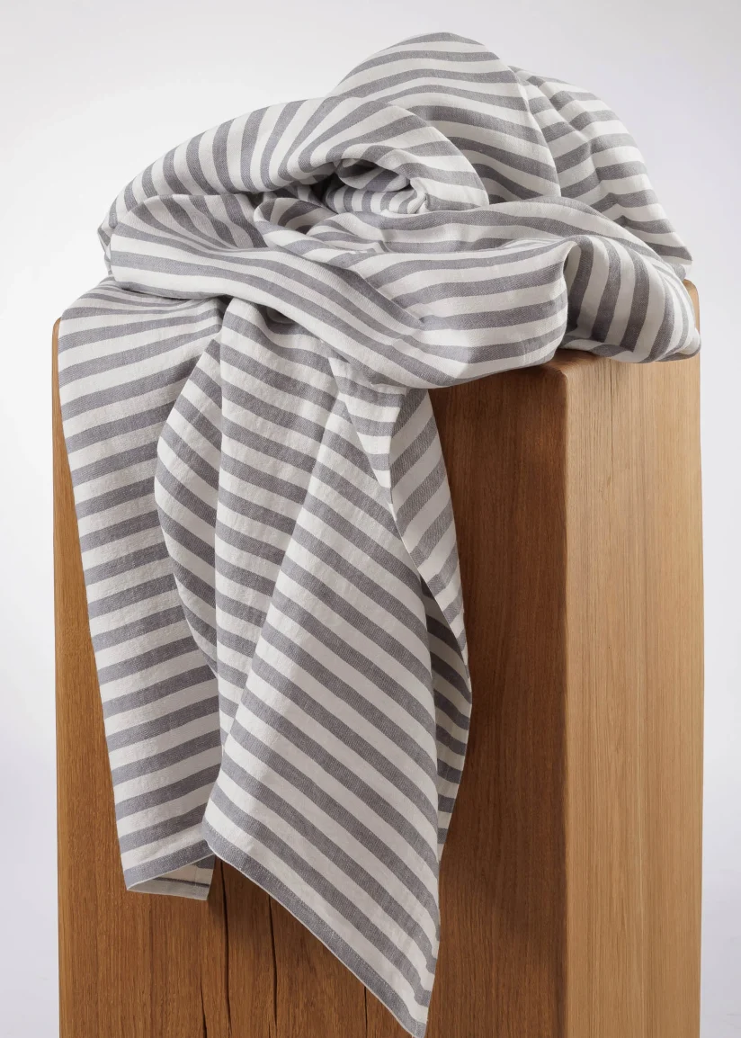 Linen Beach Blanket LUTIN Grey - Image 2