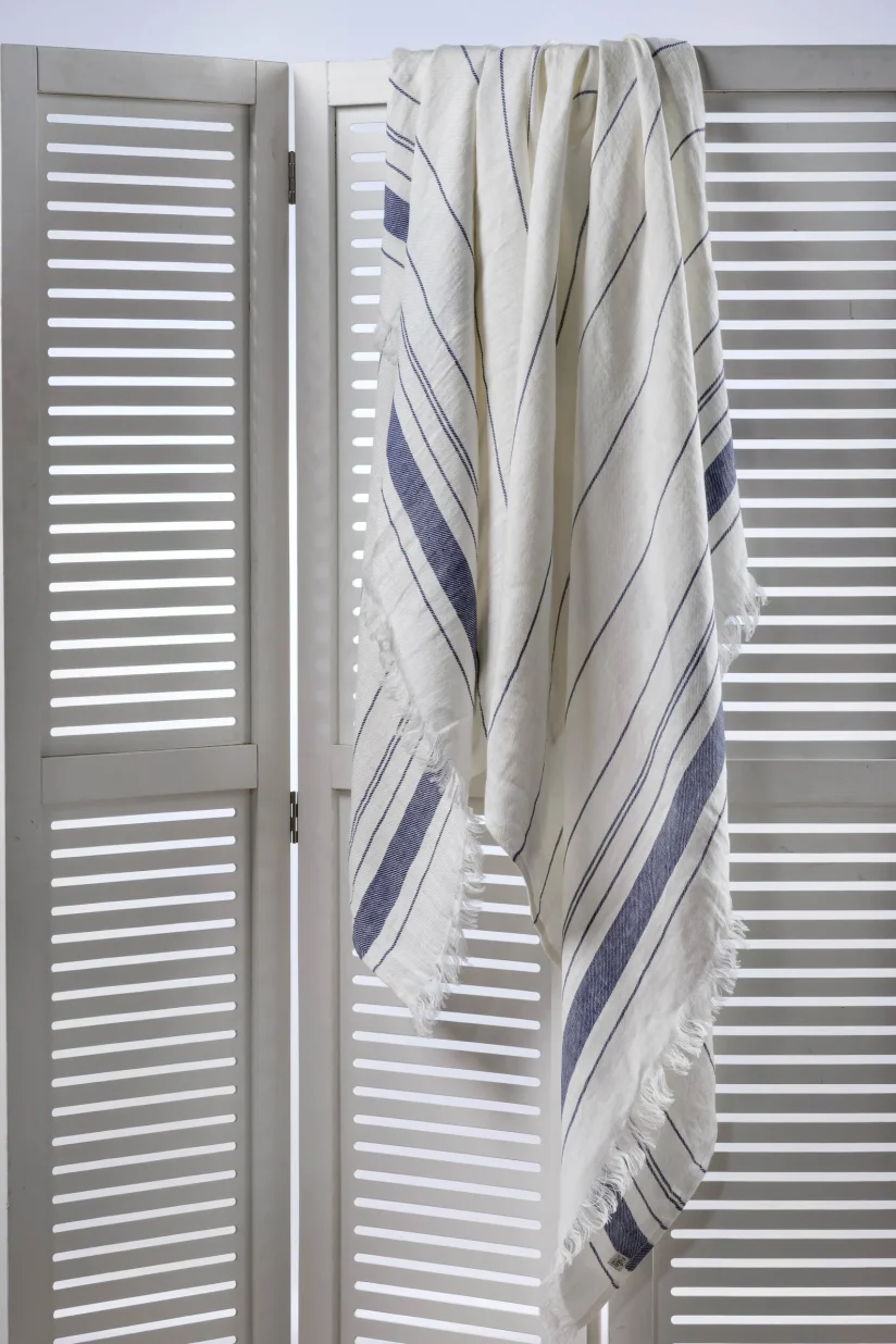 Linen Beach Towel MONAKELI Blue - Image 2