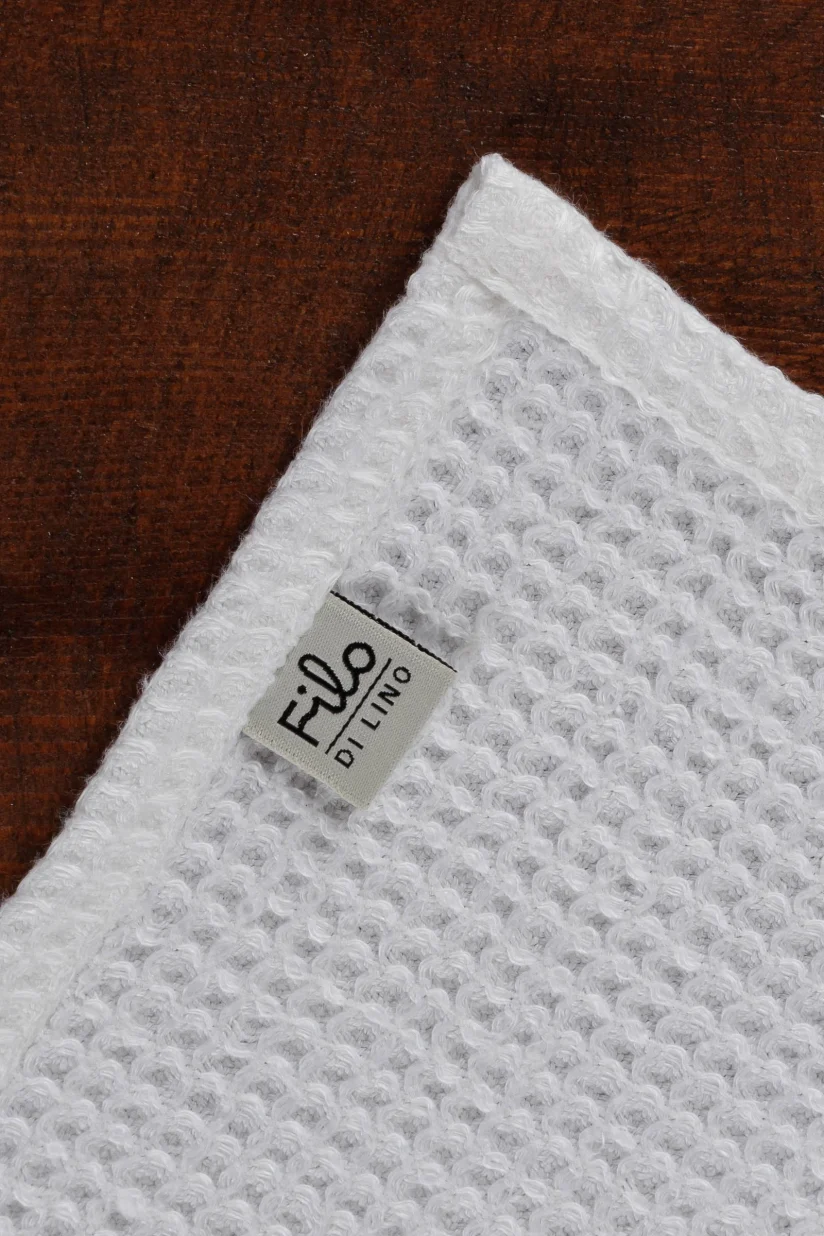 Linen Waffle Towel JENTIL Off White - Image 3