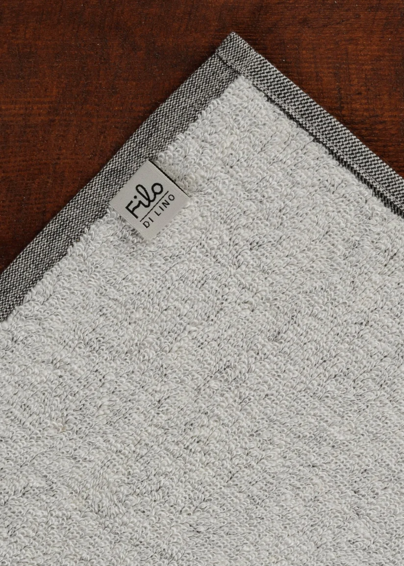 Linen Terry Towel Brownie White-Gray - Image 4