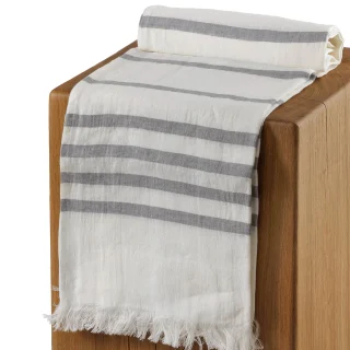 Linen Beach Towel LONGANA Grey