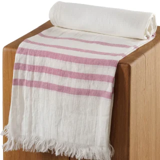 Linen Beach Towel LONGANA Raspberry
