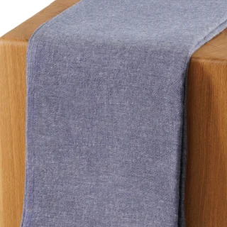 Denim Linen Beach Blanket ALVITA Blue