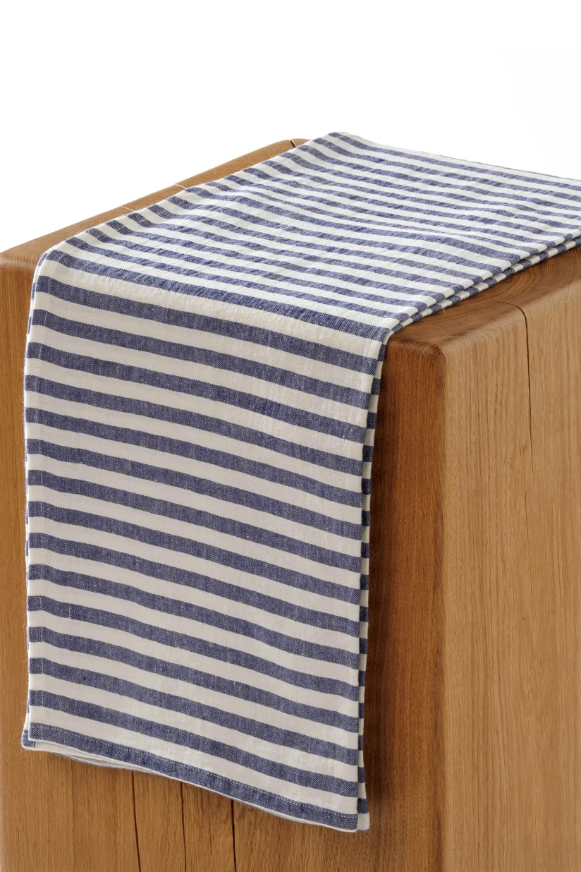 Linen Beach Blanket LUTIN Blue