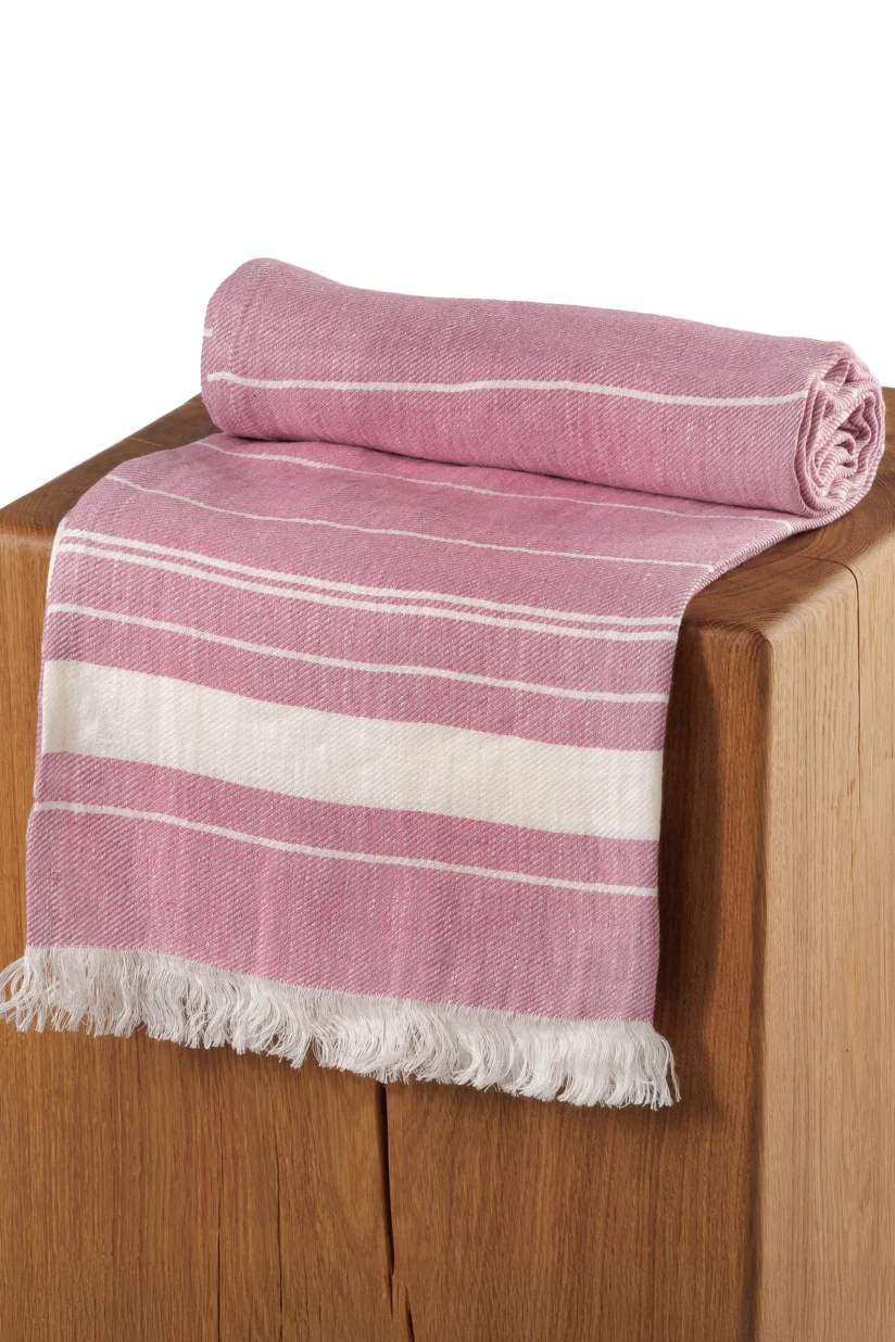 Linen Sauna Towel MATAGOTA Raspberry