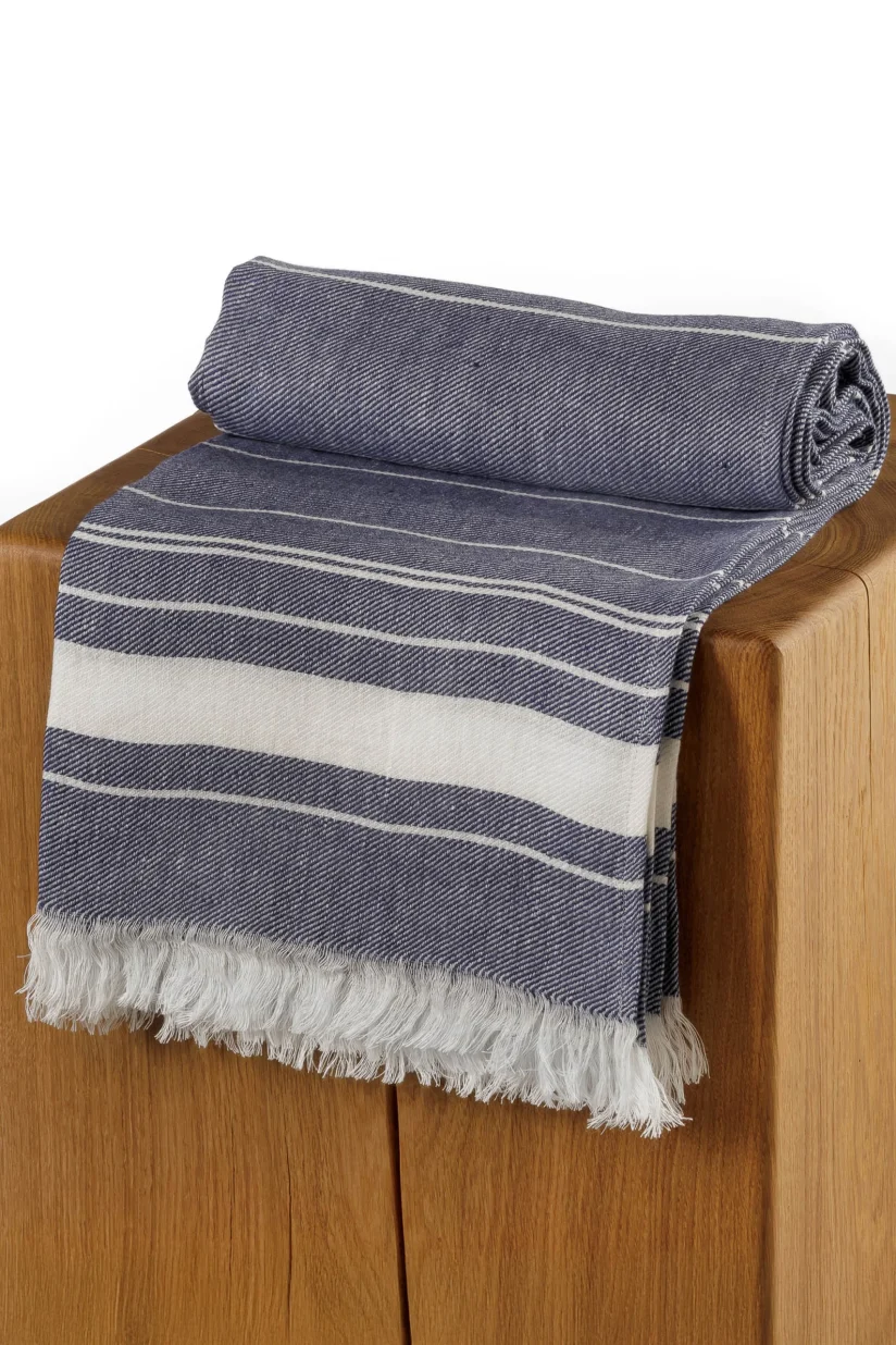 Linen Sauna Towel MATAGOTA Blue