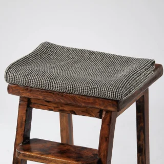 Linen Waffle Towel SARATAN Black